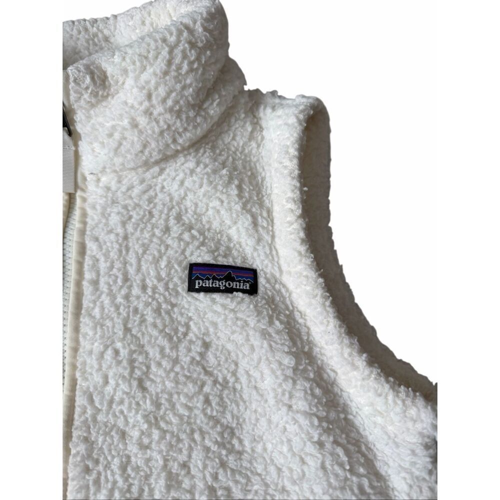 Patagonia Girls Vest Los Gatos Fleece Full Zip White Medium 10 - Picture 8 of 10